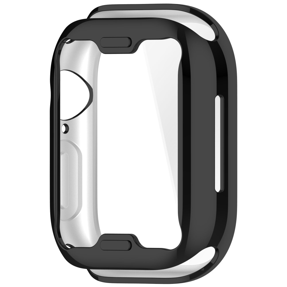 Apple Watch (42 mm) Galvanisierte Gummi Bumper Hülle mit Displayschutz - Schwarz