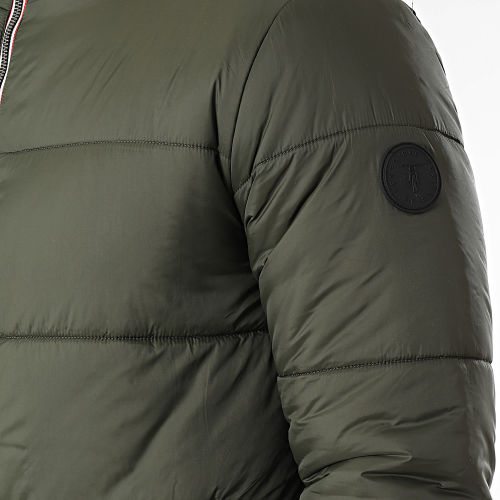 Doudoune Capuche Réversible Cypres Noir Vert Kaki
