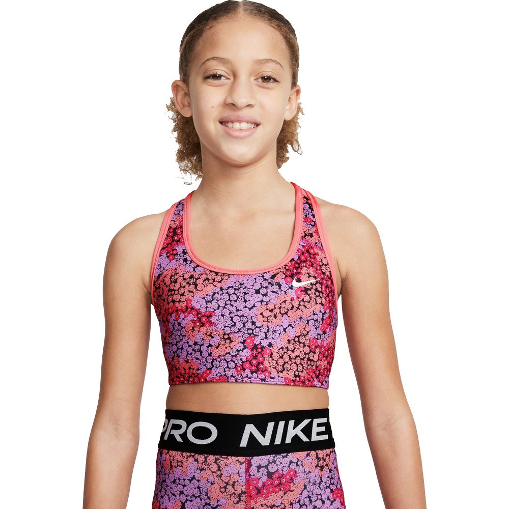 Nike Dri-Fit Swoosh Sport BH Mädchen pink salt