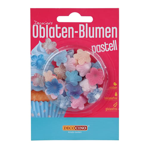 Decocino Oblaten Blumen pastell
