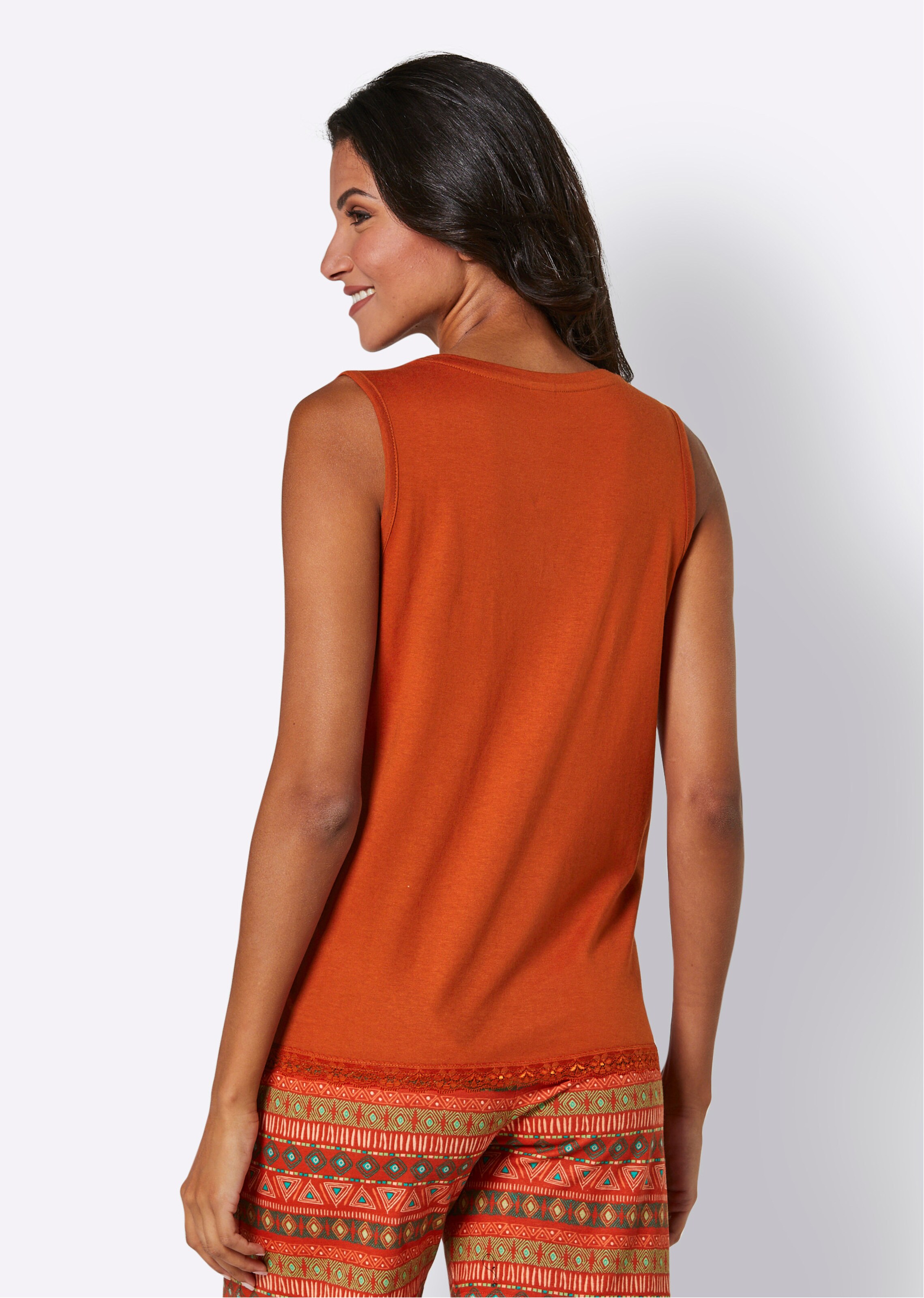 wäschepur Schlafanzug-Shirt in rostrot