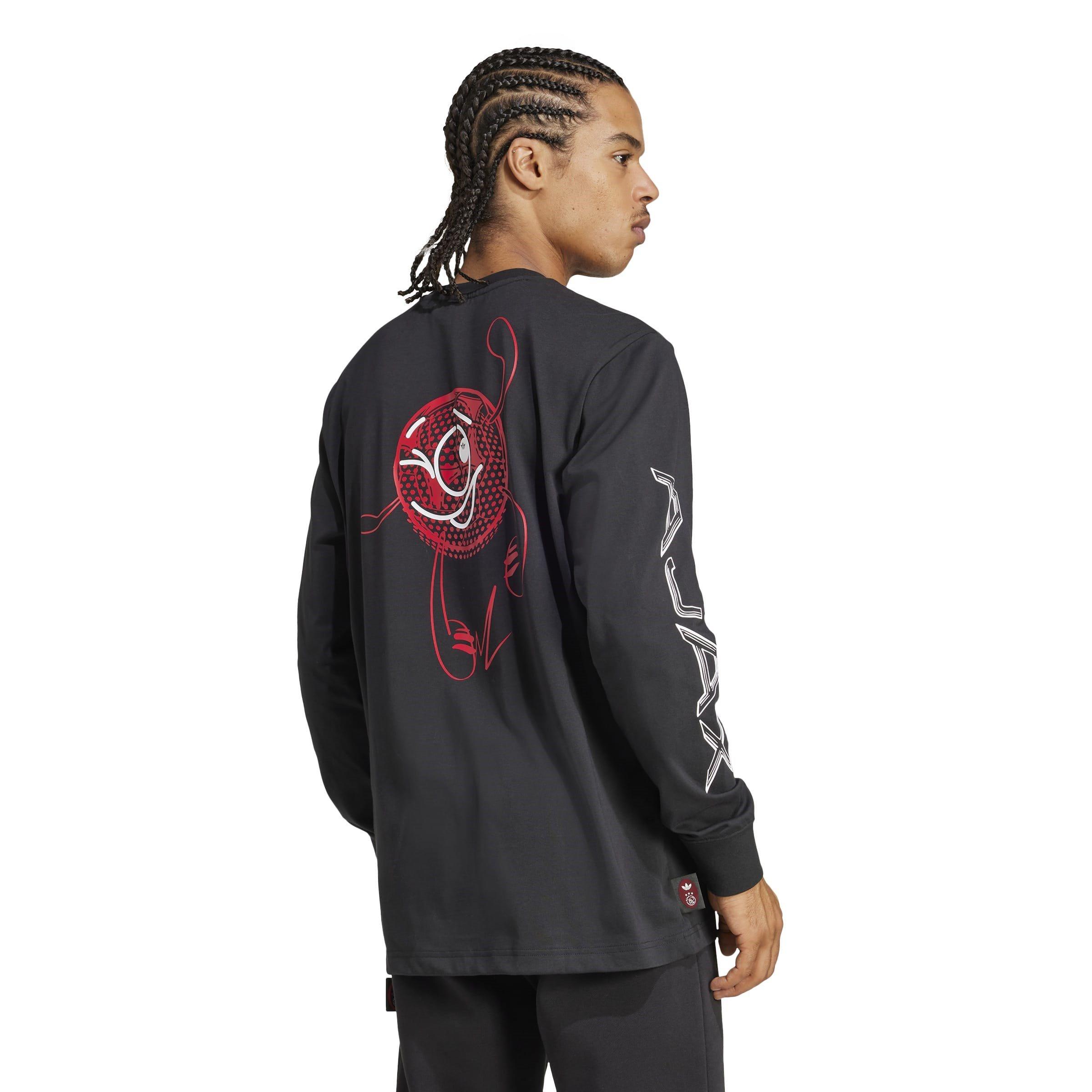 adidas Ajax Amsterdam Graphic Long Sleeve T Shirt Adults