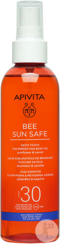 Apivita Bee Sun Safe Huile Sublimatrice De Bronzage Tournesol Et Carotte IP30 Spray 200ml