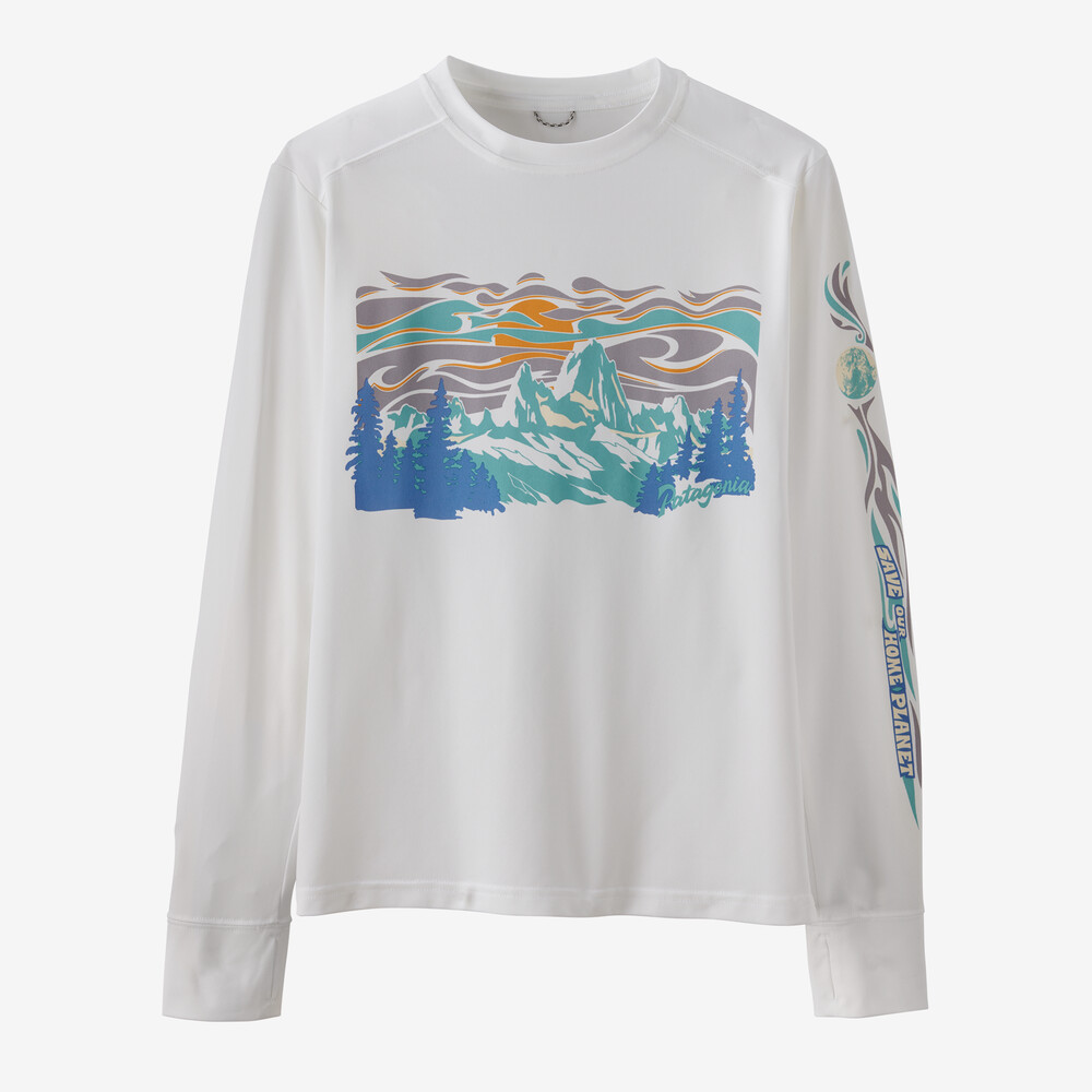 Langärmeliges Capilene Silkweight UPF-T-Shirt für Kinder