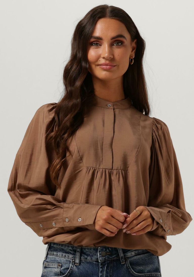 CO\\'COUTURE bruine co'couture blouse callum volume shirt