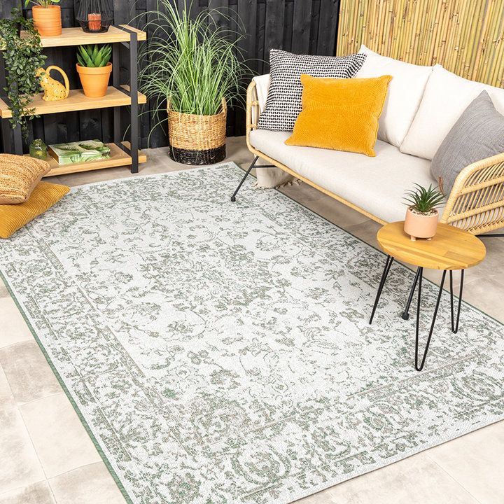 Vintage buitenkleed - Victoria Oriental Groen | Stijlvol