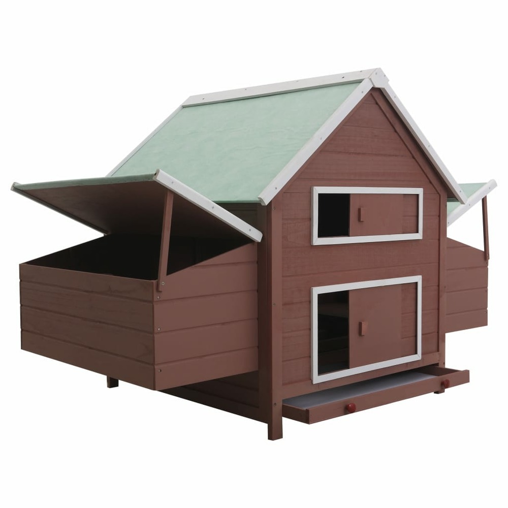 Poulailler 157 x 97 x 110 cm bois marron