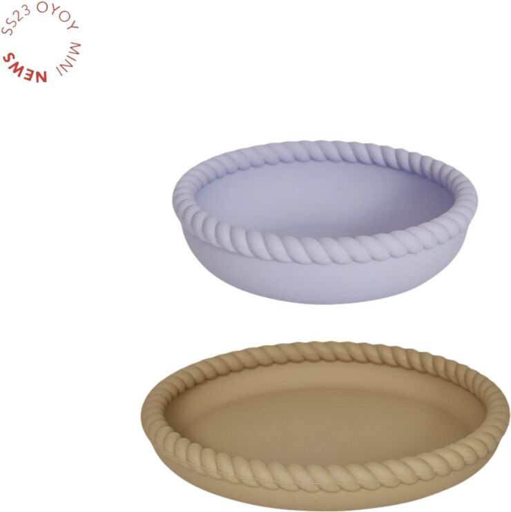 OYOY MINI Mellow Tallerken & Skål Light rubber / lavender