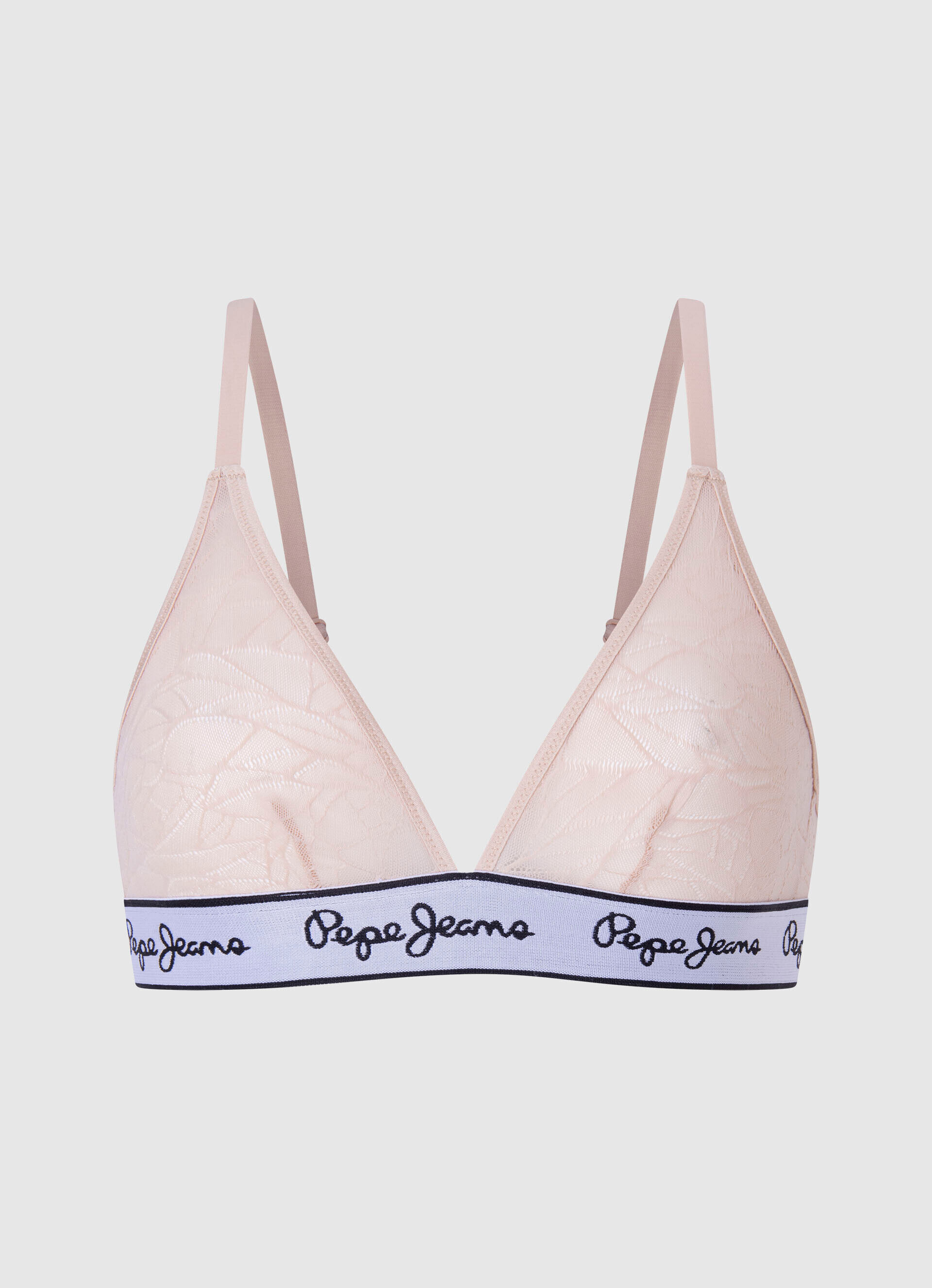 Sutiã de malha semitransparente - rosa nude claro