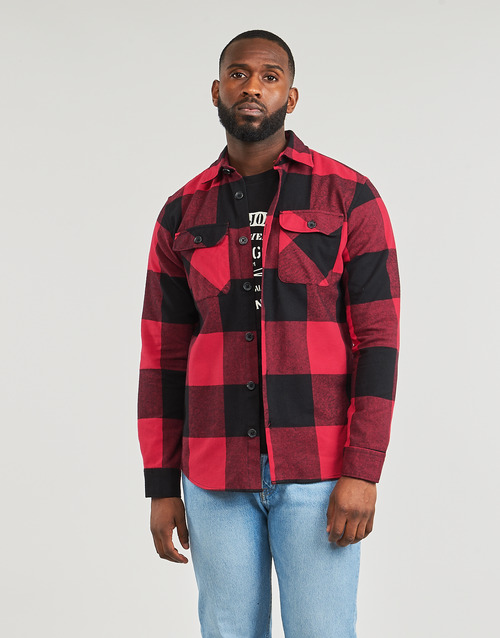 Jack & Jones - JJEDARREN BUFFALO OVERSHIRT LS Rojo