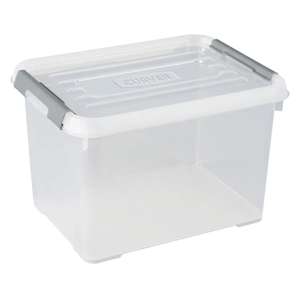 Curver Handy  Opbergbox - 20L - 3 stuks - Transparant met deksel