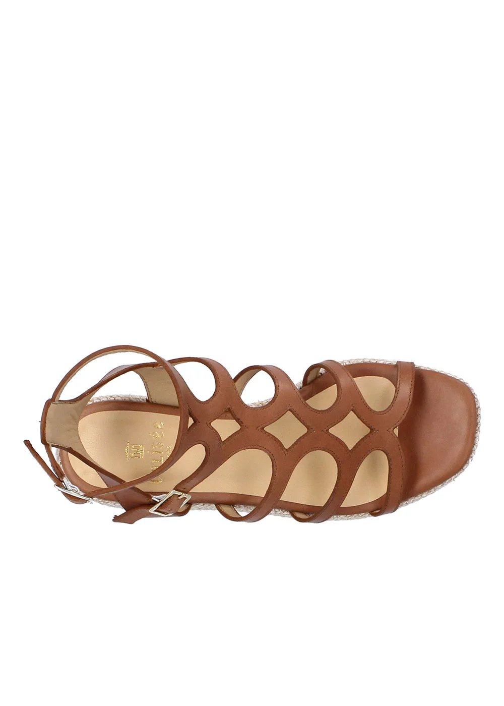 SPARTIATE TINA CUIR CAMEL