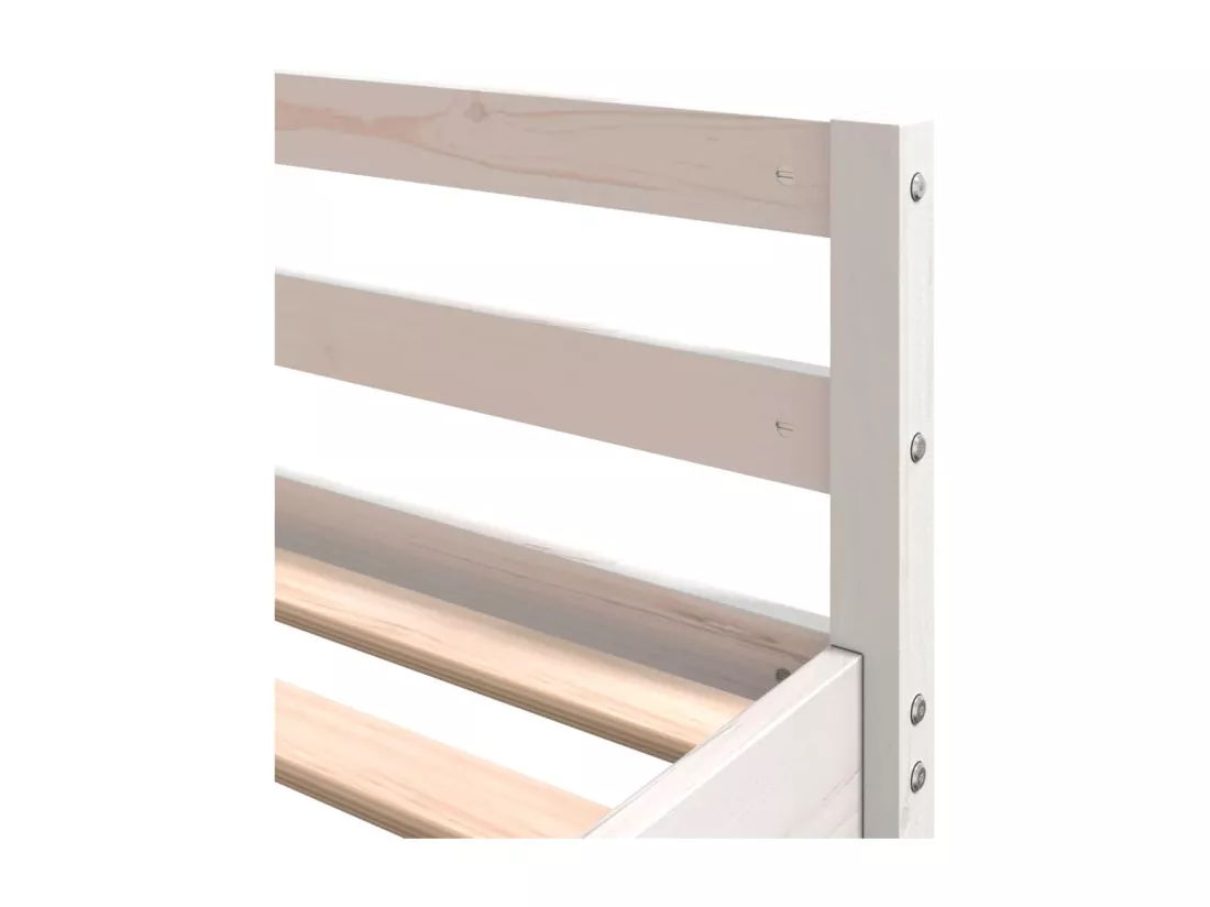 Lit superposé et bureau et échelle 160x200cm bois de pin massif