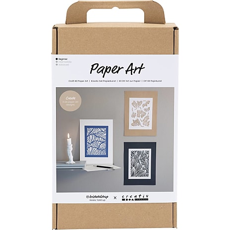 Creotime DIY kit papirkunst off white - billeder