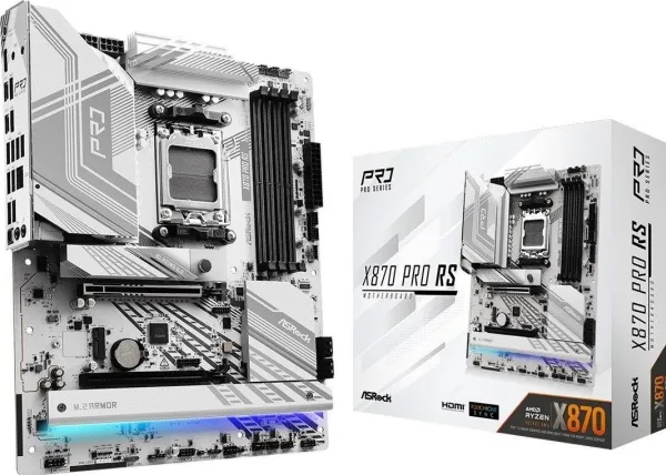 ASRock X870 Pro RS - Bundkort - ATX - Socket AM5 - AMD X870 Chipset - USB4, USB 3.2 Gen 1, USB-C 3.2 Gen 2x2 - 2.5 Gigabit LAN - onboard grafik (CPU påkrævet) - HD Audio (8-kanaler)