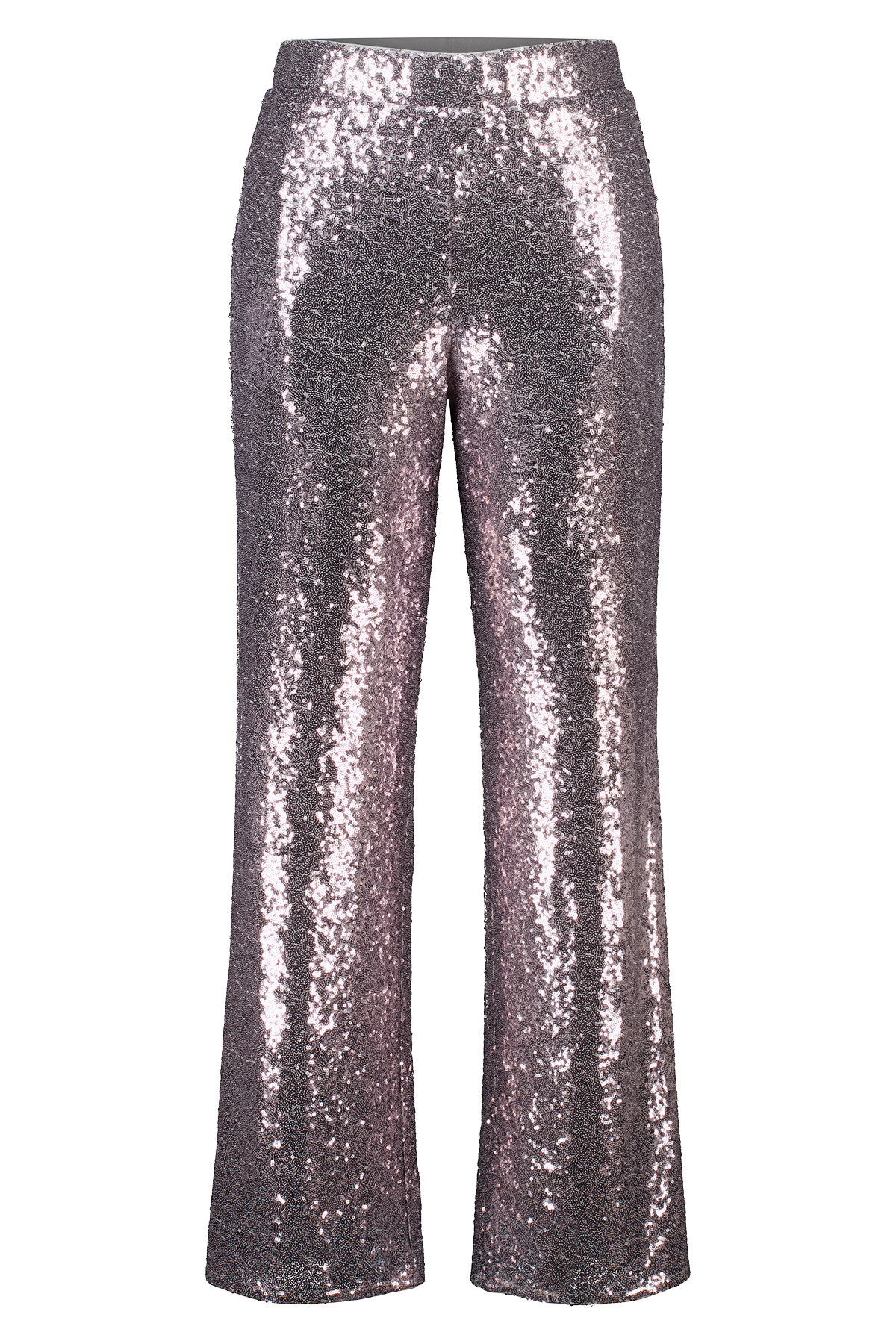 Wide leg pailletten broek silver