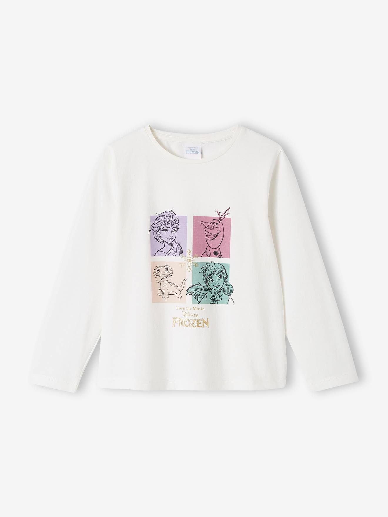 Camiseta de manga comprida DS® Frozen 2 para meninas, cor crua