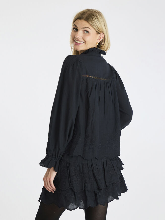 Neo Noir Heline Emb Blouse Navy
