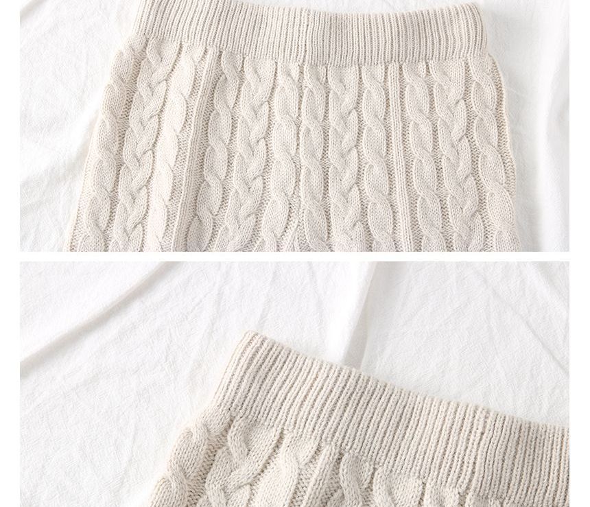 Babique - Kabelgebreide shorts met hoge taille