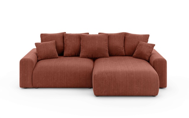 Home affaire Ecksofa »LAKESIDE klein mit Bettfunktion und Bettkasten, B/T/H 235/142/84 cm« L-Form, Recamiere beidseitig montierbar, mit Wellenunterfederung