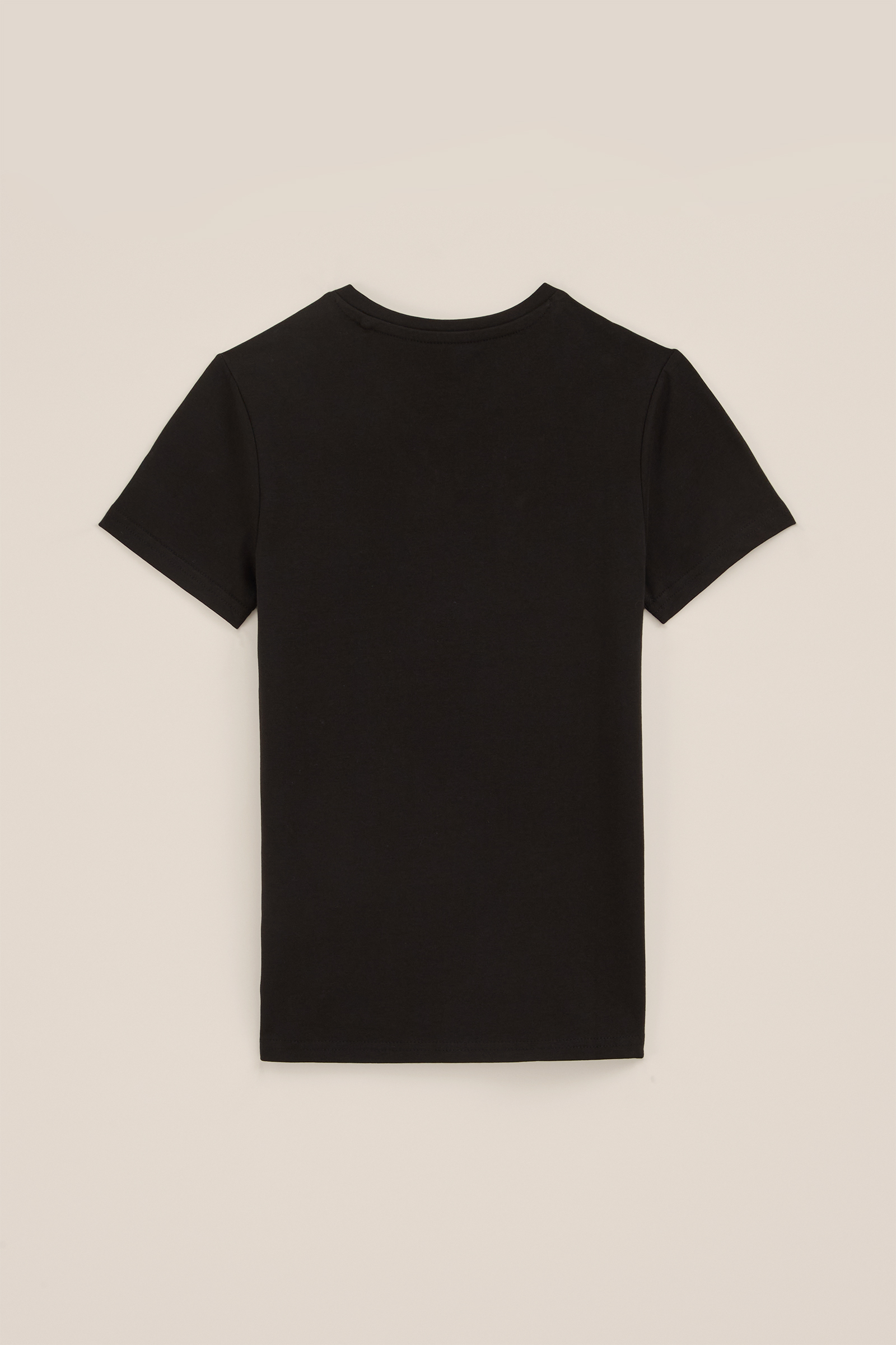 Jongens basic T-shirt met V-hals WE Fashion Zwart