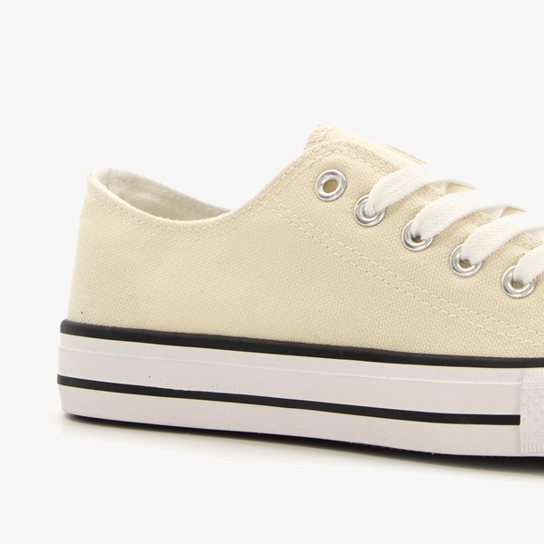 Lage canvas dames sneakers beige