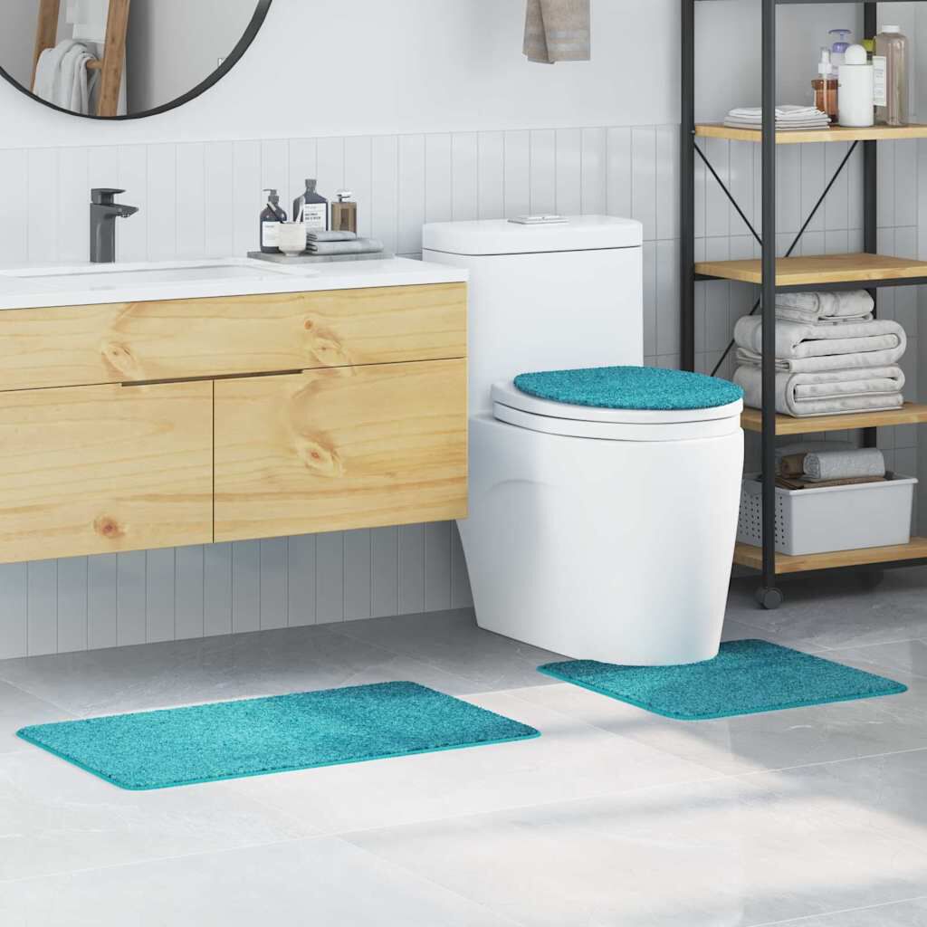vidaXL Antislip badmattenset 3-delig turquoise