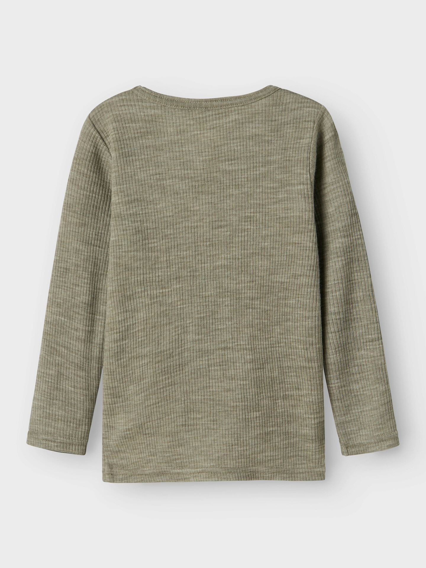 Wax Wool Rib Long Sleeve Top
