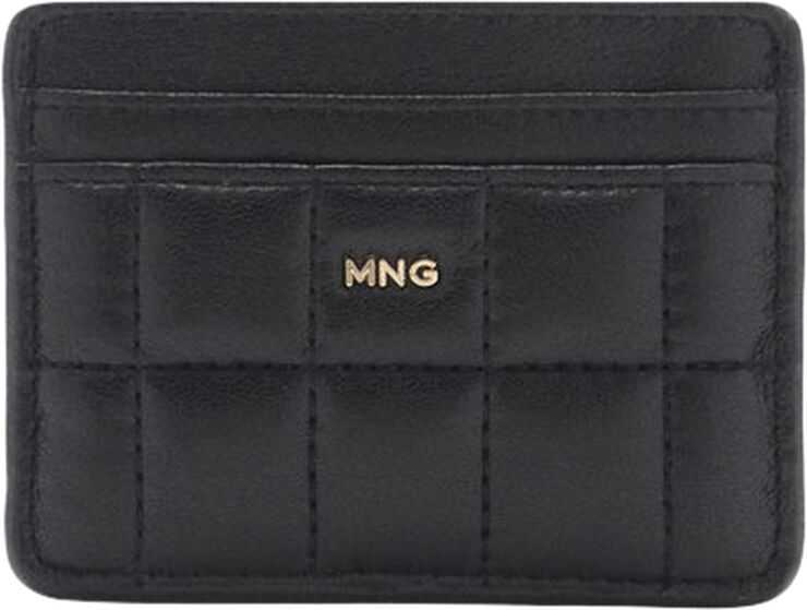 MANGO CARD HOLDER P-- PRALINE Black