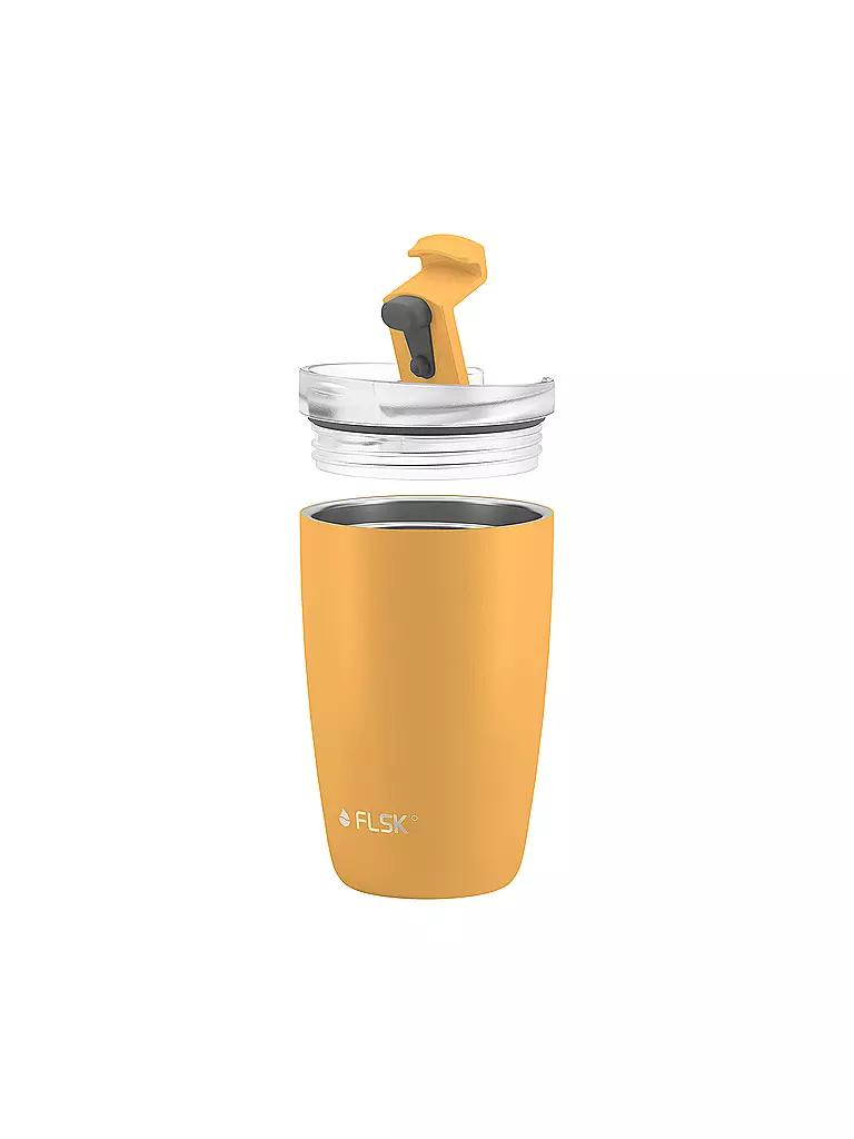 FLSK Isolierbecher - Thermosbecher CUP Coffee to go-Becher 0,35l Sunrise gelb