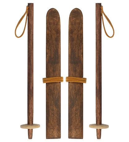 Maileg Miniature Ski og Skistave - Storebror & -S?ster Mus - Tr?