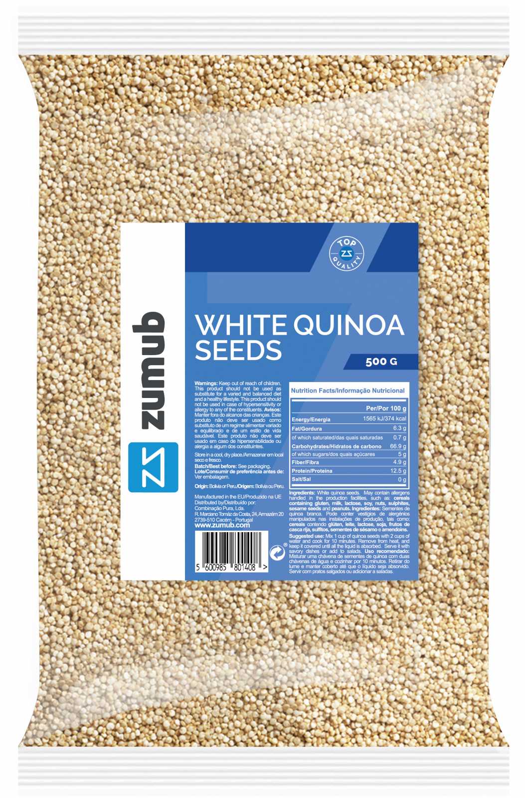 Sementes de Quinoa Branca Zumub 250g