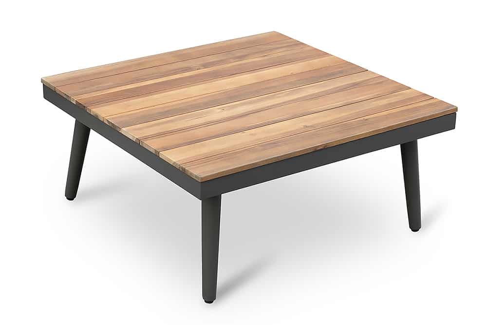 Outdoor Garten-Lounge-Set CANNES 250cm anthrazit natur Akazie inkl. Tisch und Kissen