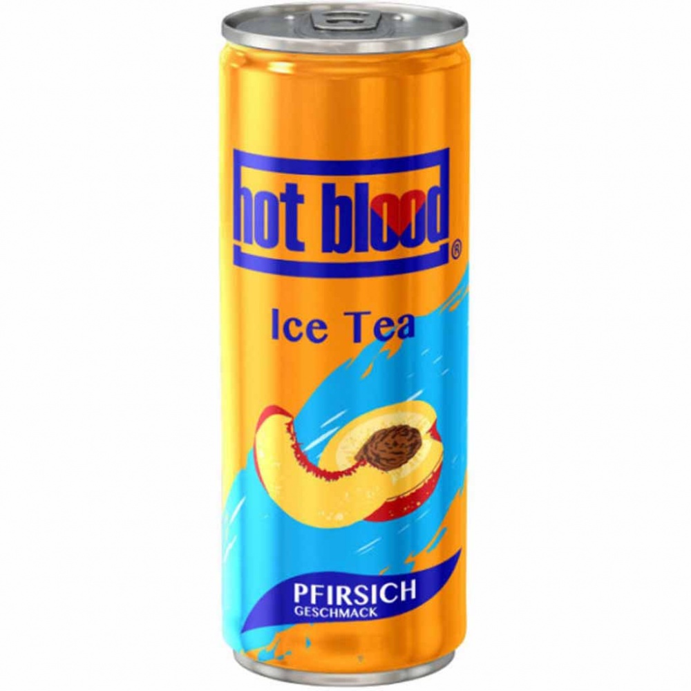hot blood Ice Tea Pfirsich Dosen 24 x 330ml MHD:29.8.26