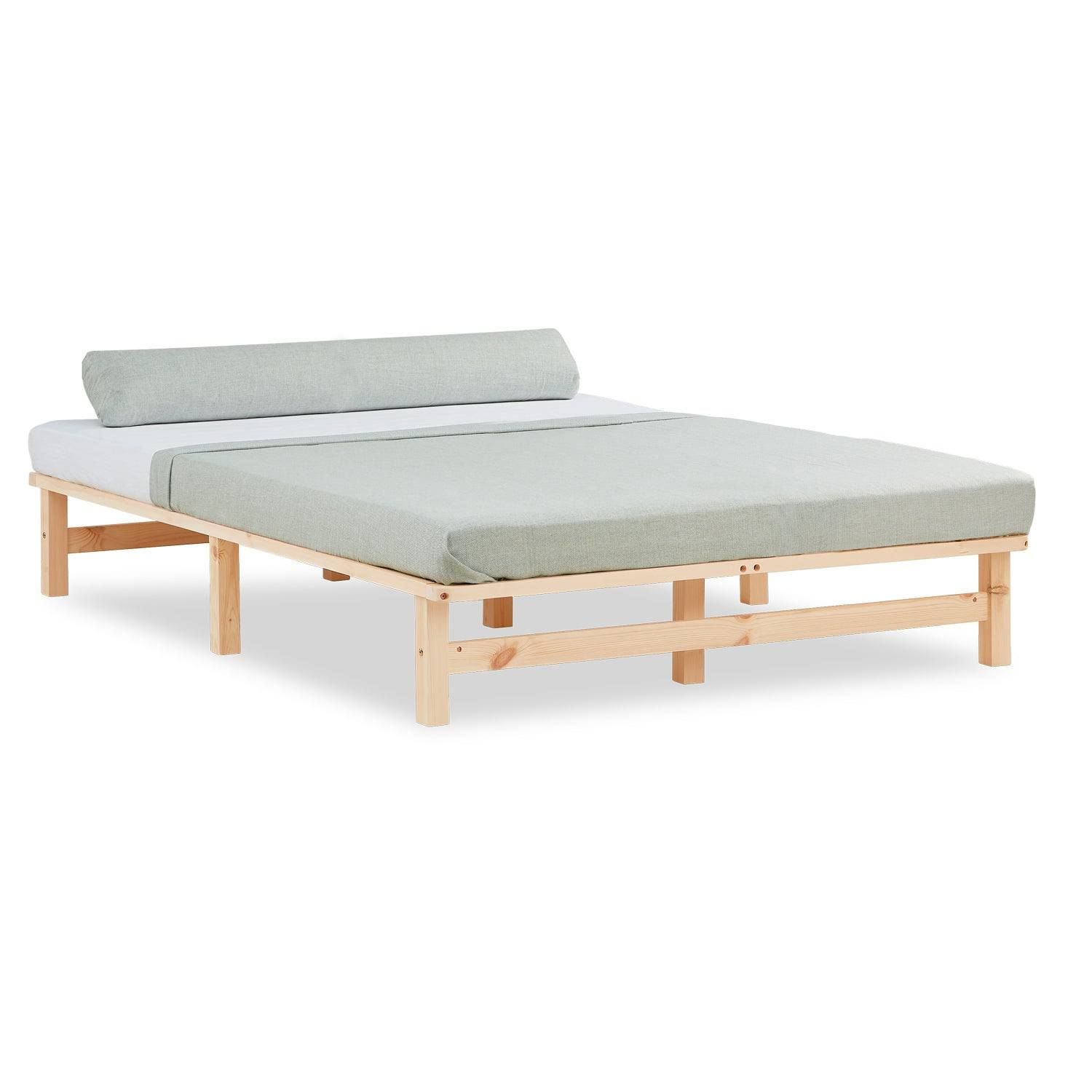 Homestyle4u Palettenbett mit Lattenrost 1909 140cm Material