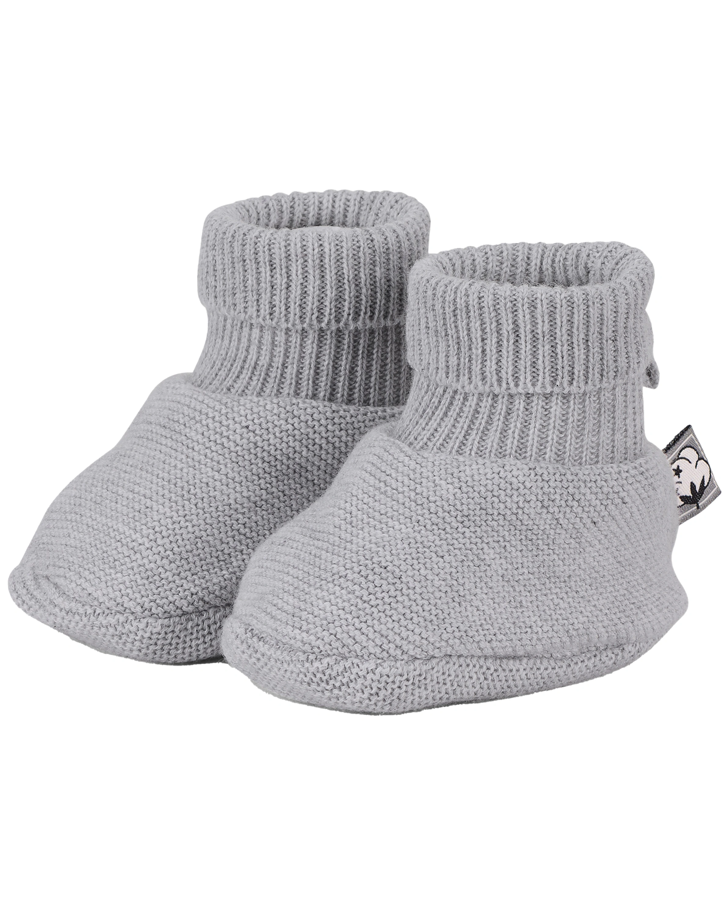 Strick-Schuhe PETON in hellgrau meliert