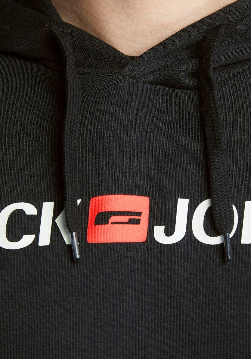 Jack & Jones Kapuzensweatshirt »JJECORP Hoodie mit Logo und hohem Tragekomfort«, bedruckt, casual, regular fit, Baumwollmischung, Rundhals