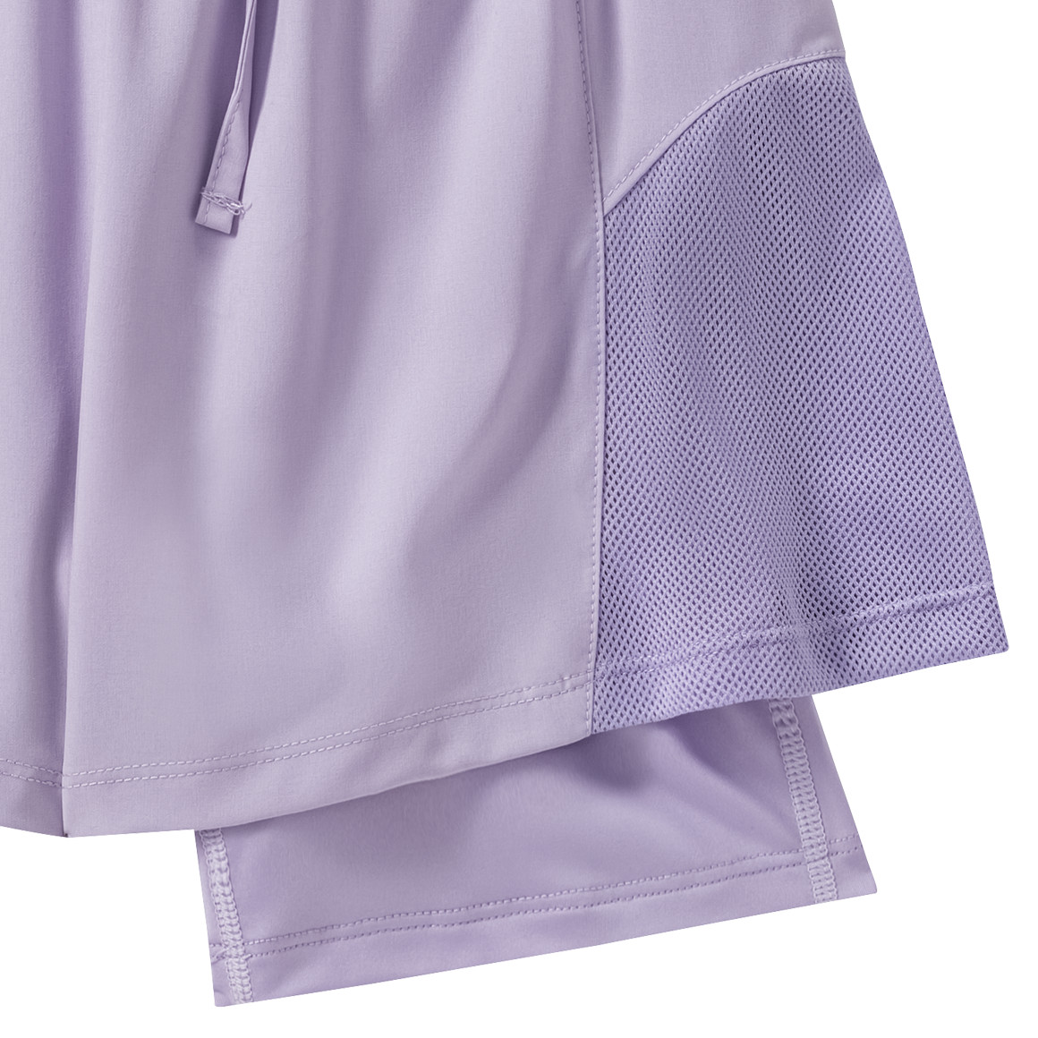 Beatwear Mädchen Sport-Shorts im 2-in-1-Design flieder