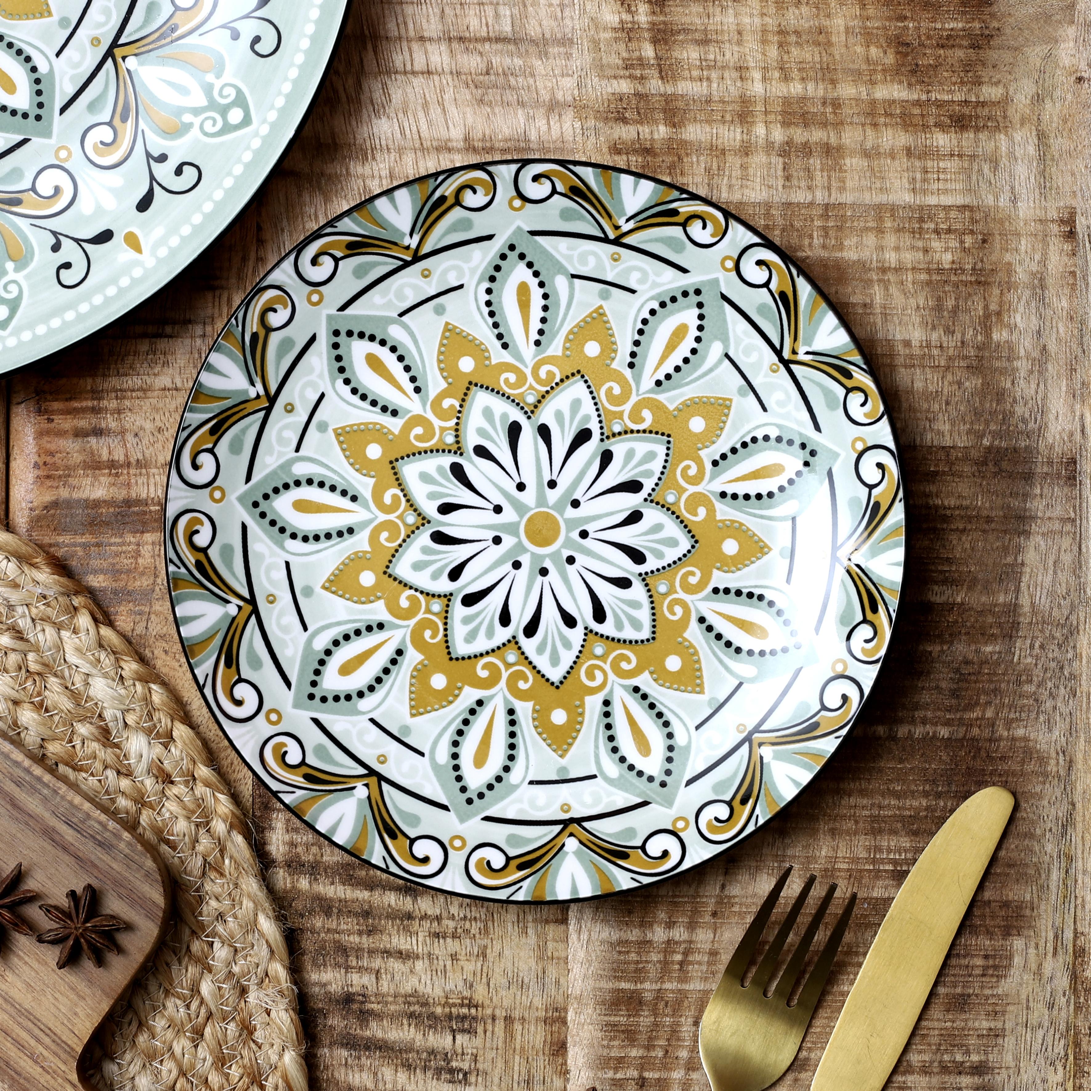 ASSIETTE JAIPUR VERTE D.19CM