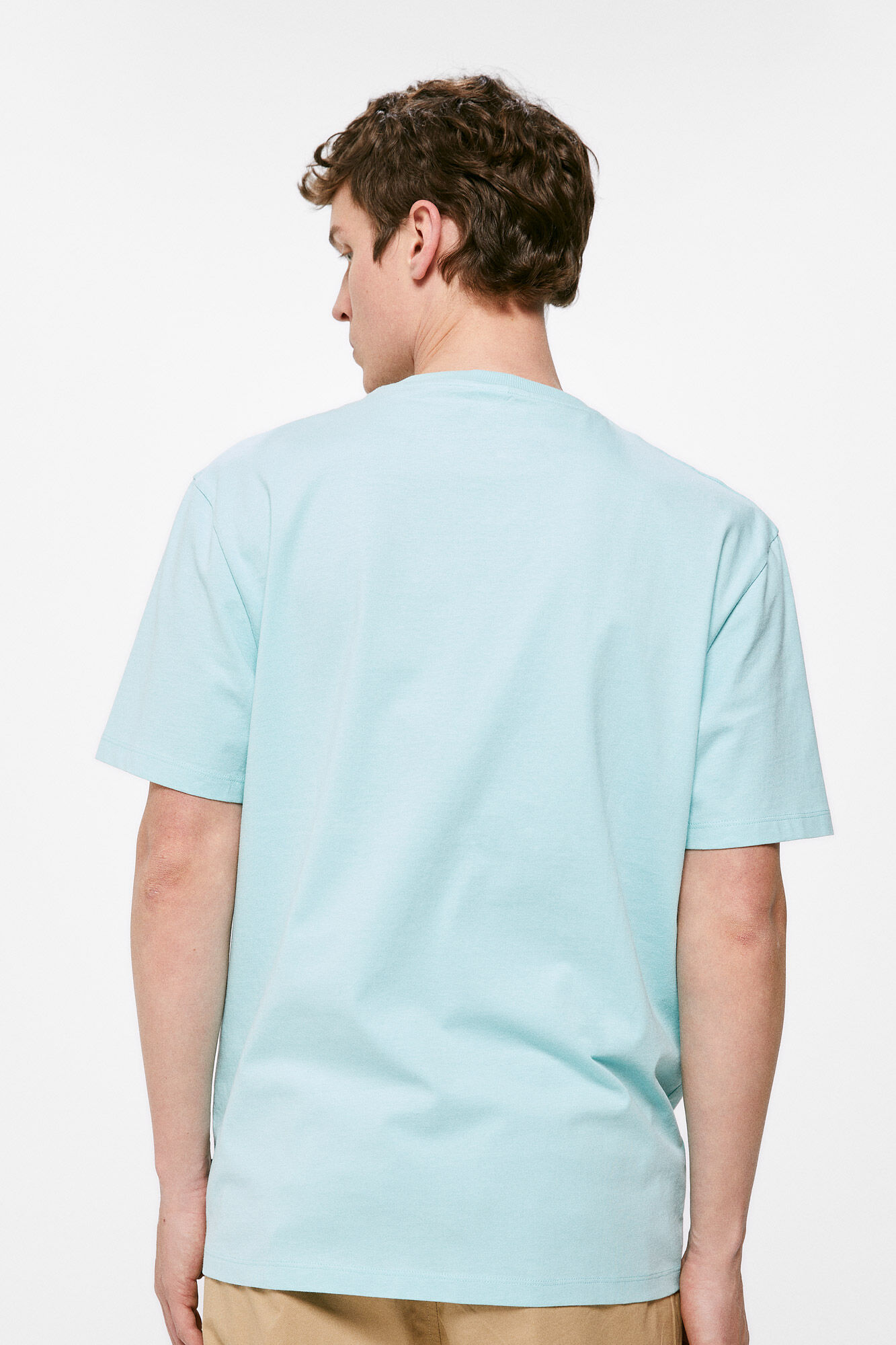 Camiseta geométrica Van - estampa turquesa