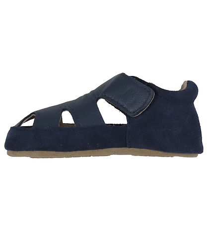 Melton Leder-Krabbelschuhe - Titan
