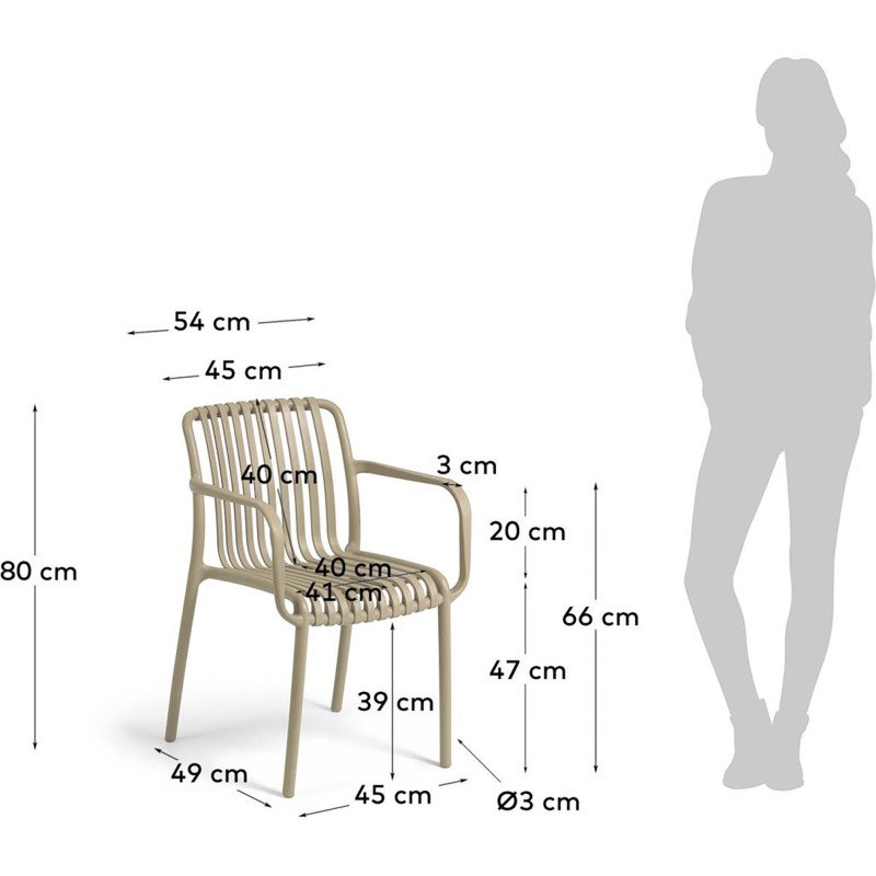Chaise d'extérieur Isabellini - plastique recyclable