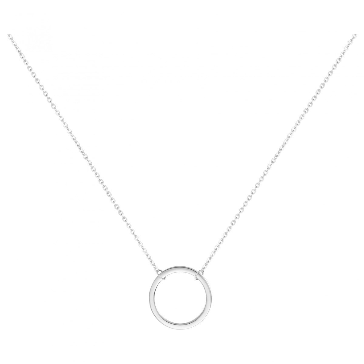 Collier mono-motif en Acier 316L - blanc brillant