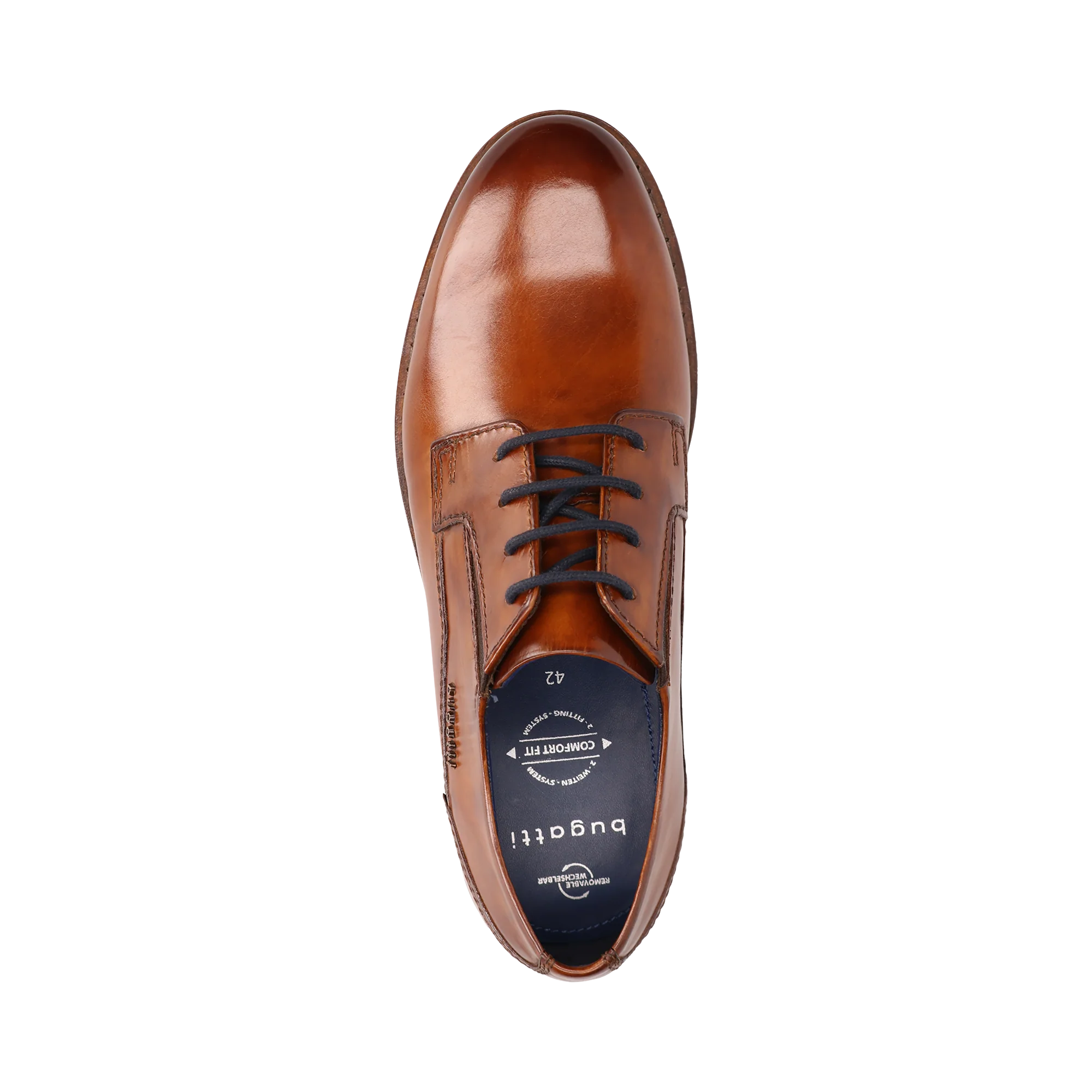 Leder Business Schnürer cognac
