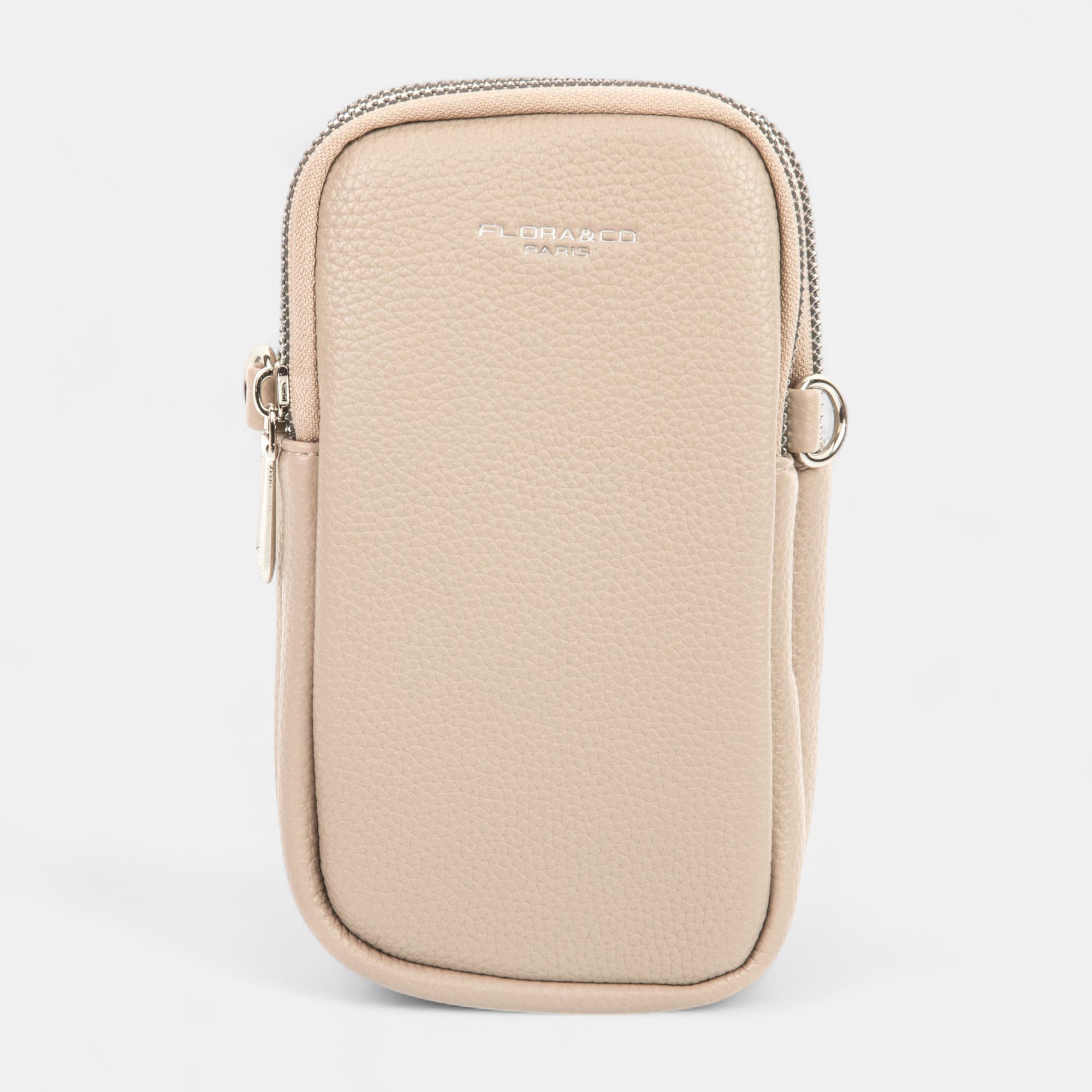 Pochette pour téléphone beige