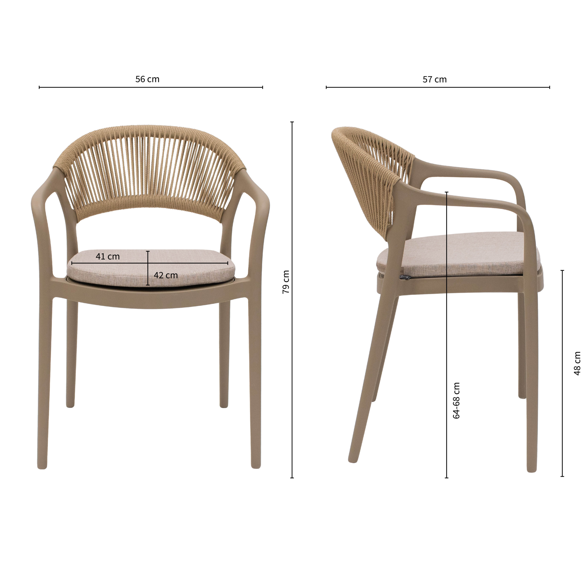 Kick Tuinstoel Coco - Beige