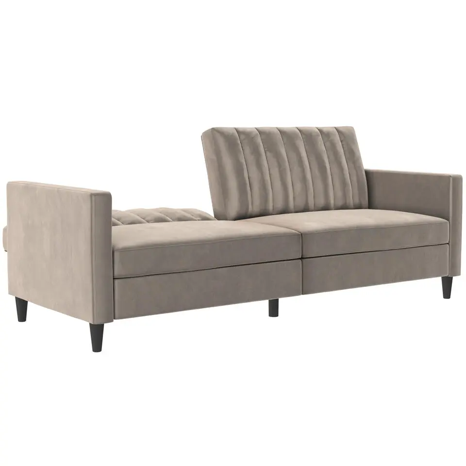 Celine - 3-zits slaapbank in taupe fluweel