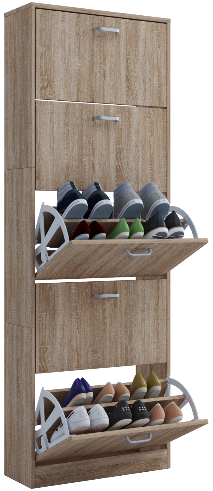 Schuhschrank SIPOS XL - Sonoma Eiche - 170x59x22 cm