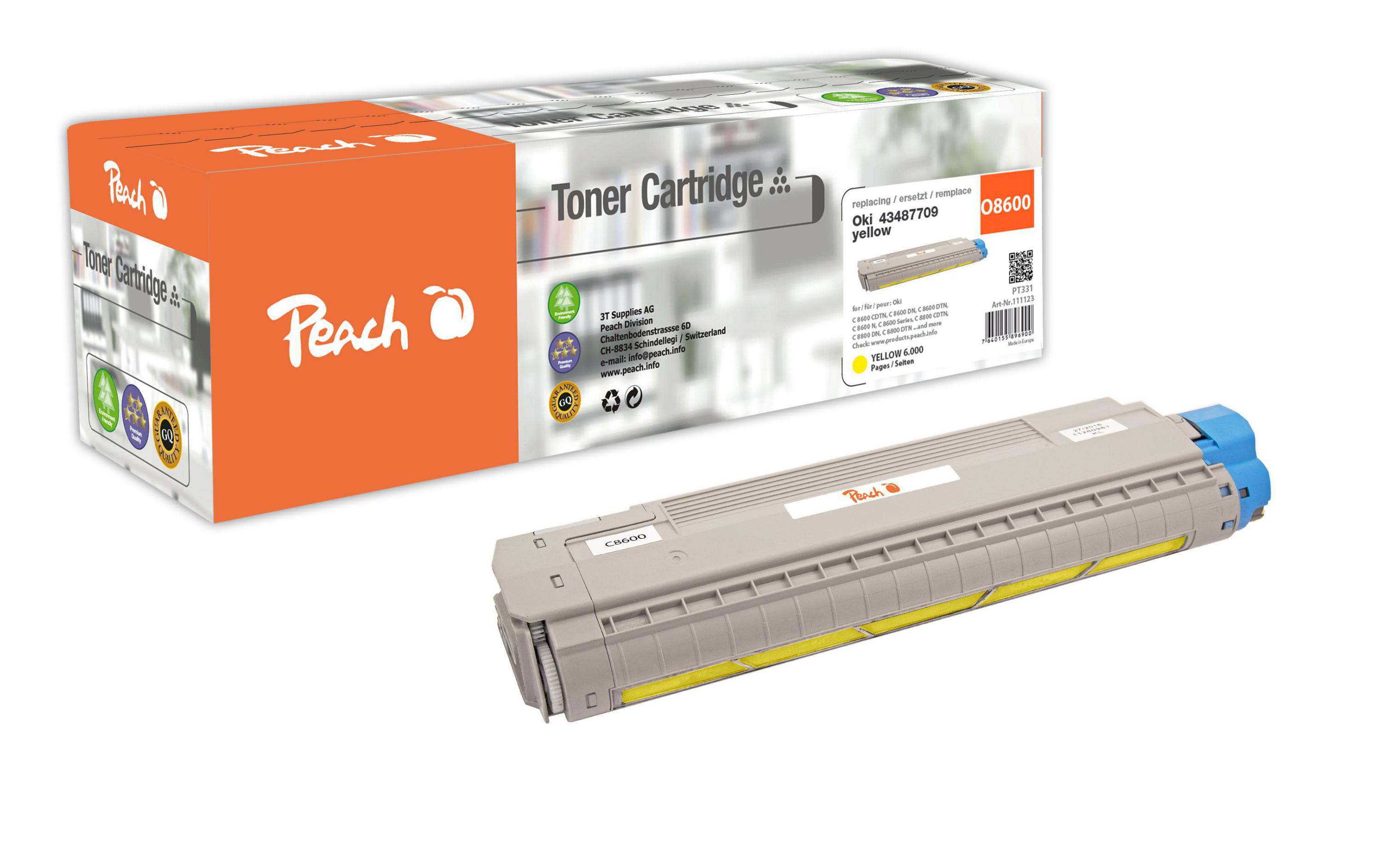 Toner OKI 43487709 YellowToner, black