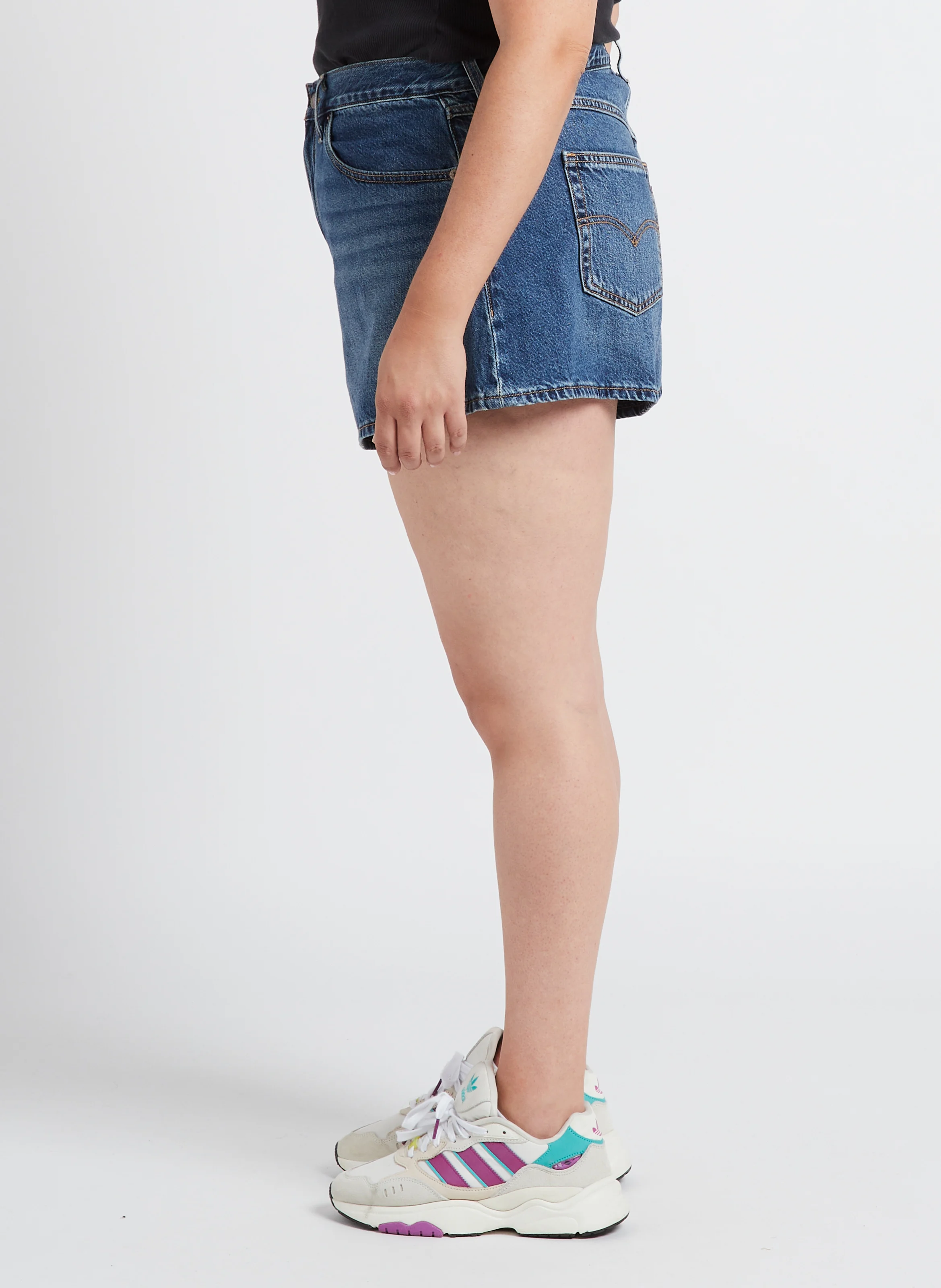 PLUS 80S MOM SHORT - Short en jean taille haute | Noir